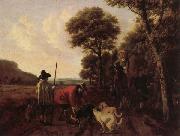 Ludolf de Jongh, Hunters and Dogs